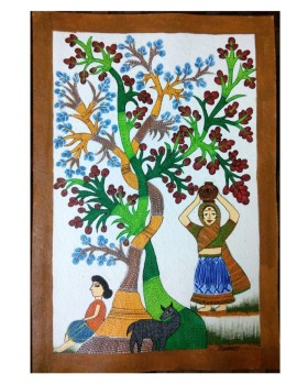 Gond Art Painting - Two Womens Gond Art Painting - Two Womens
